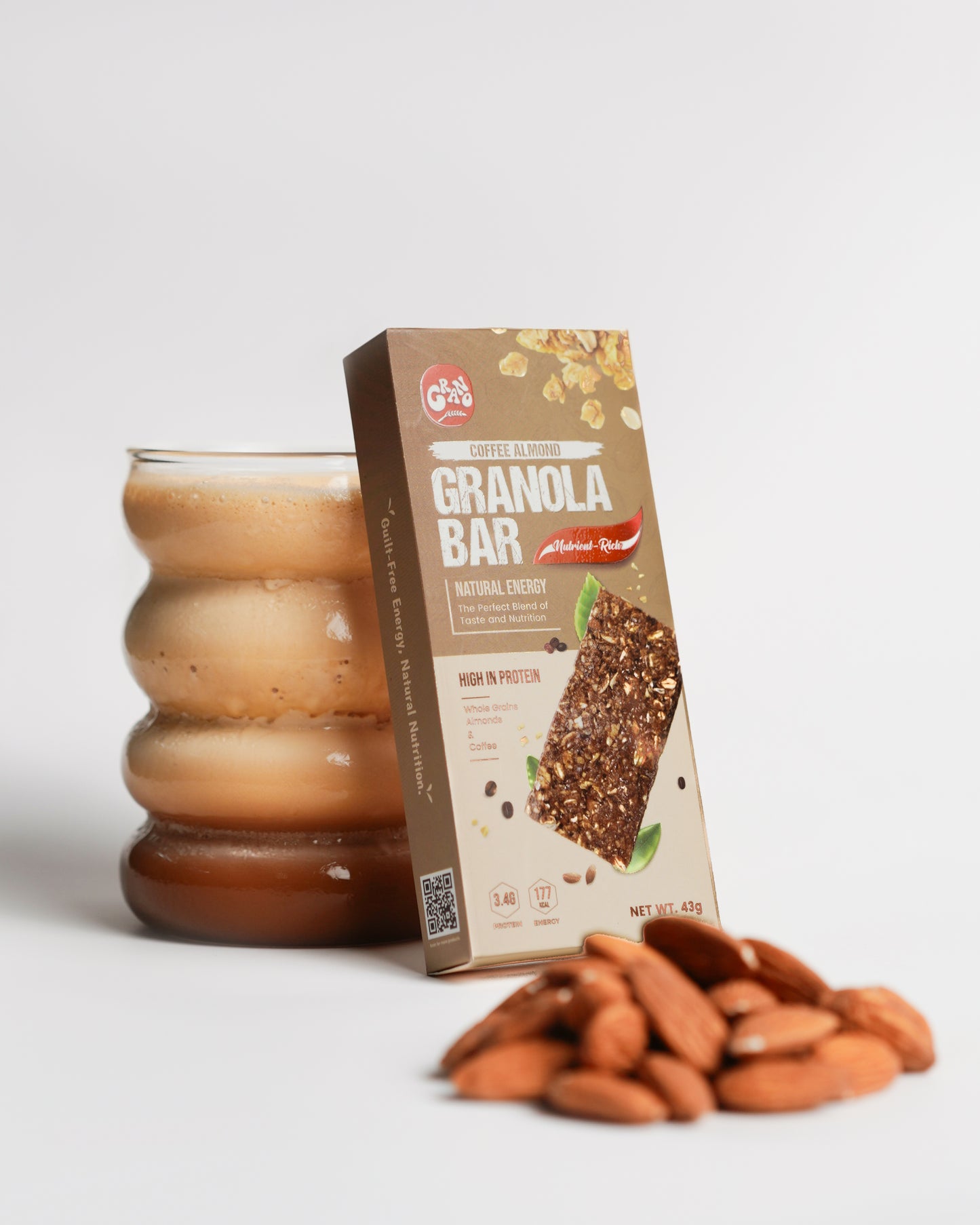 Coffee Almond Granola Bar