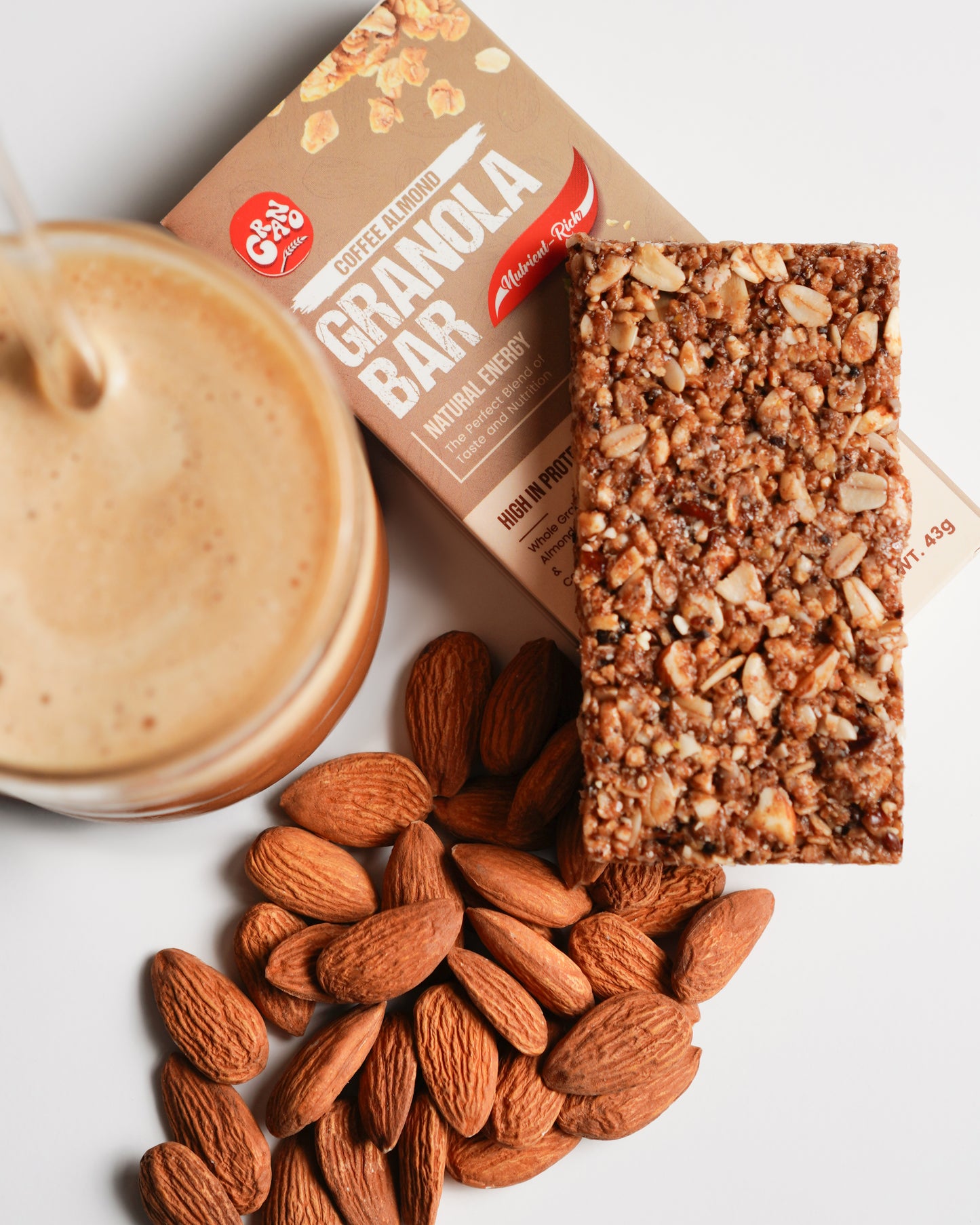 Coffee Almond Granola Bar
