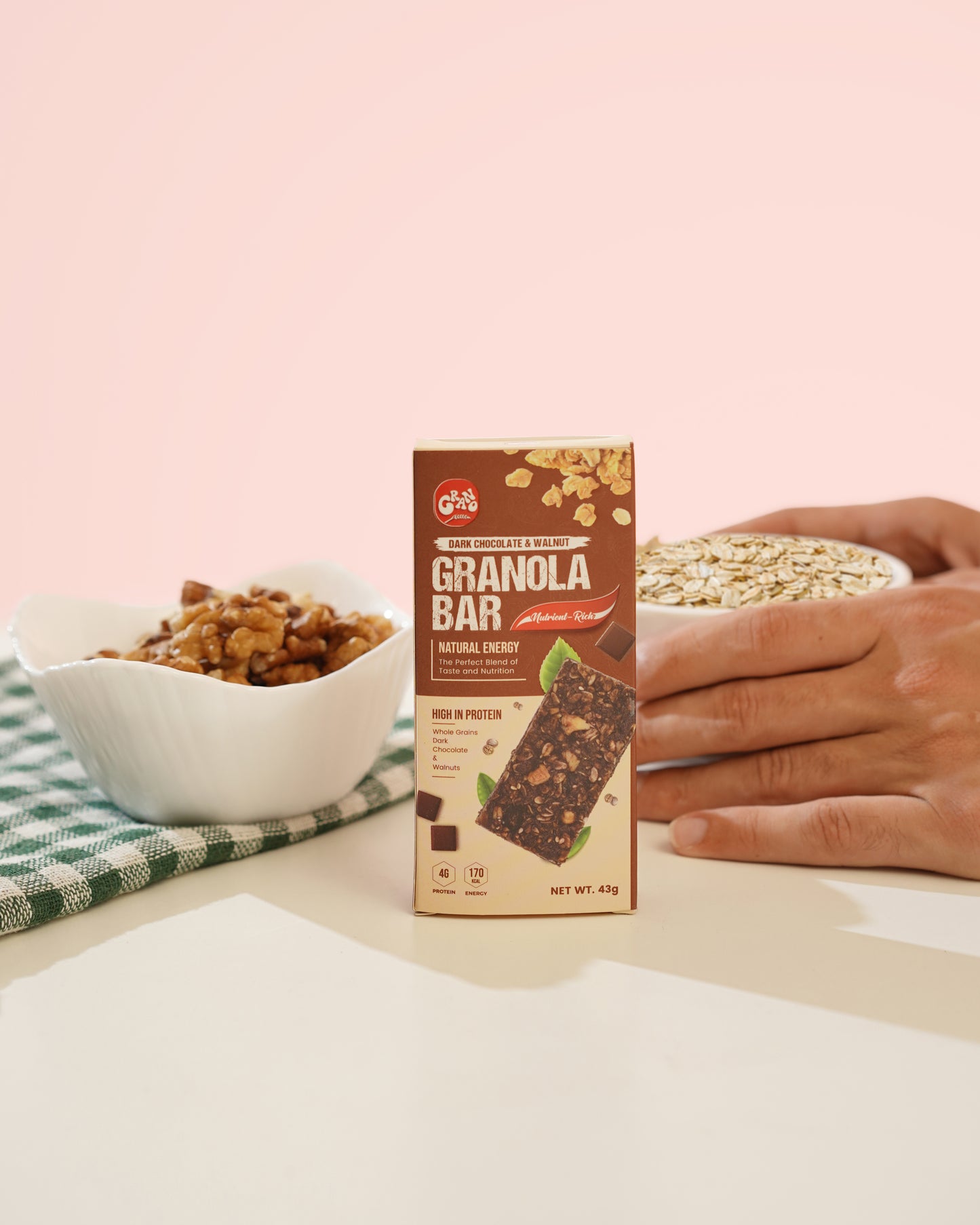 Dark Chocolate & Walnut Granola Bar