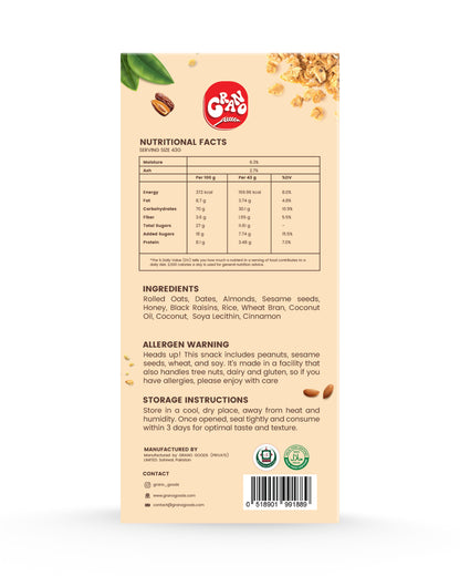 Dates & Almond Granola Bar