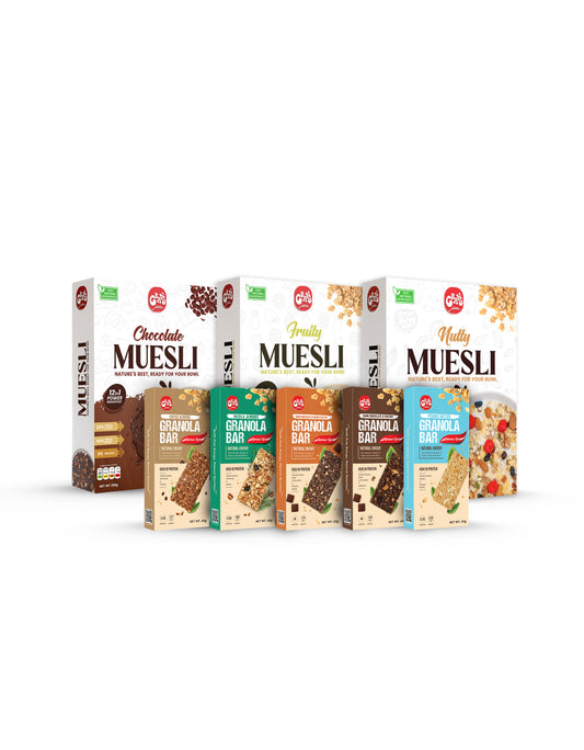 Trial Combo – 3 Muesli 175g + 5 Granola Bars